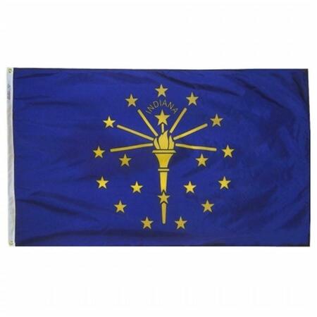 SS COLLECTIBLES 3 ft. x 5 ft. Nyl-Glo Indiana Flag SS173609
